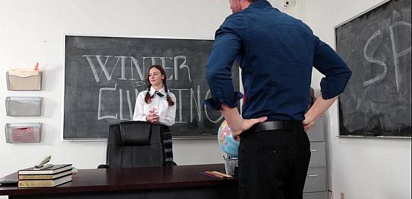  InnocentHigh - Shy Schoolgirl Fucks Her Speech Teacher